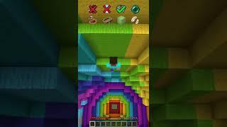 Rainbow Dropping vs Fallen Items #shorts #minecraft #meme