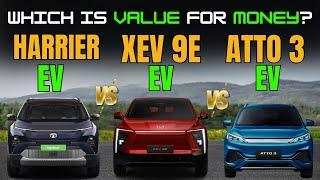 Tata Harrier EV Vs Mahindra XEV 9E Vs BYD Atto 3 | Which is Best ? | Antique Auto Car