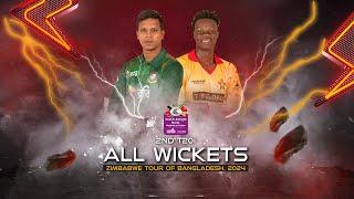 All Wickets || Bangladesh vs Zimbabwe|| 2nd T20i || Zimbabwe tour of Bangladesh 2024