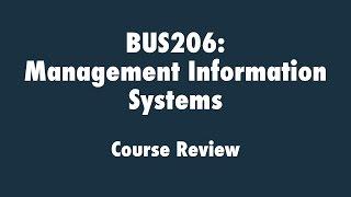 Management Information Systems: Course Review