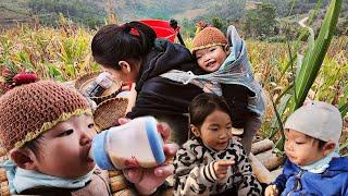 5 days 17 year old single mother takes care of her baby in a house on the mountain