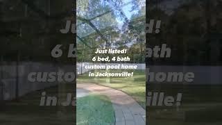 Just listed custom pool home in Jacksonville, FL!