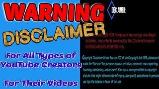 Disclaimer for YouTube videos template - Copyright disclaimer | No copyright video template