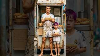 Poor Cristiano Ronaldo was mocked by Messi for selling bread in the slums #ronaldo #messi #football