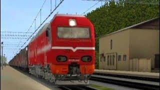 ЭП2К 100 С КУП Вагонами Станция Алексеево [Trainz 12 Android]