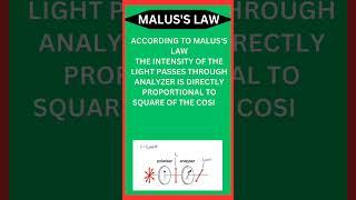 MALUS'S LAW
