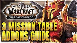 WoW: 3 Shadowlands Mission Table Addons - Addon Guide