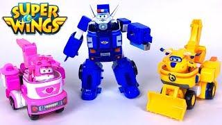 SUPER WINGS PAUL'S CRUISER JETT'S ROBO RIG DONNIE'S DOZER & DIZZIE'S RESCUE TOW - UNBOXING