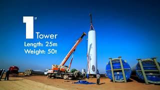 Wind Turbine Construction || 50MW Wind Turbines Installation || Timelapse Video