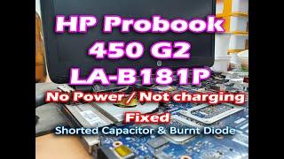 HP Probook 450 G2 LA-B181P No power Not Charging  fixed