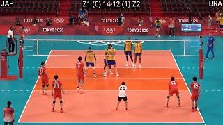 Volleyball Japan vs Brazil amazing FULL Match Quarterfinal