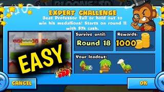 How to Beat The New Professor Evil Expert Challenge Week 52 Round 18 Easy BTD BATTLES... 