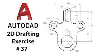 AutoCAD 2D Drafting Exercise # 37 - Basic to Advance in Hindi