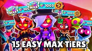 Top 15 EASIEST Max TIERS in Brawl Stars (NEW Meta)