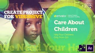 Children Fundation - After Effects Tutorial | VideoHive uchun shablon proyekt tayyorlash