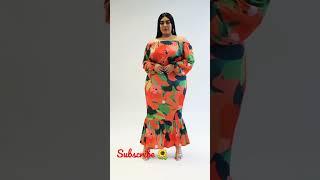 Glamorous  models lifestyle curvy woman in Tessa baby style. plus size women beauty fashion.
