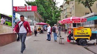 Street in Tashkent where people are crowded | Walking 4K