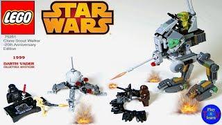 LEGO Star Wars Clone Scout Walker - 20th Anniversary Edition. Set 75261. Play and LearnTV.