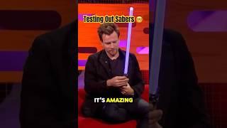 Ewan Testing Sabers! #shorts #viralvideo #starwars #toys #trending #disney #collection #lightsaber