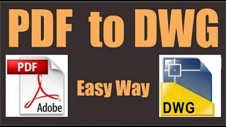 How to convert easily PDF to CAD  in just 1 minute.