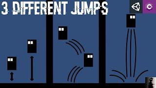 JUMP 3 different ways in UNITY tutorial