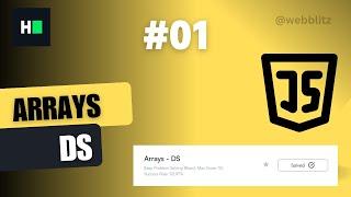 Arrays DS  HackerRank Solution in JS  |HackerRank DSA Challenge | DSA  | #hackerrank #dsa #js