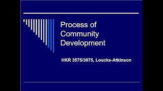 Process of Community Development