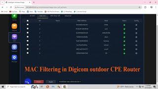 MAC Filtering in Digicom Outdoor CPE Router | Technical Hakim