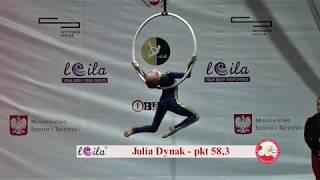 Julia Dynak 1 miejsce Mistrzostwa Polski w Akrobatyce powietrznej Aerial Hoop