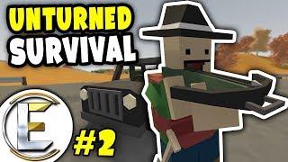 EPIC CAR | Unturned Survival Series #2 - NEW TEAM Driving in our new car