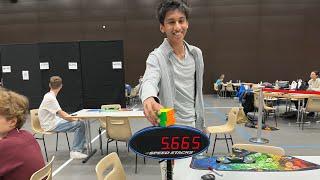 Rubik’s cube one-handed world record: 5.66 second