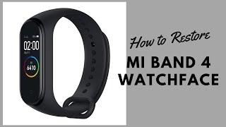 How To Restore Default Mi Band 4 Watchface