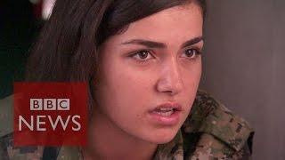 'Islamic State are afraid to see women with guns' - BBC News