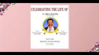 Celebrating The Life Of N.CHELLADURAI | LIVE