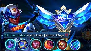 JOHNSON FULL MAGE BUILD!! | SOLO MCL TOURNAMENT WITH TRASHTALKER TEAM  ~ Mobile Legends: Bang Bang