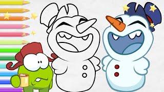 Easy Drawing  Cute Snowman  Om Nom Stories | Cut the Rope