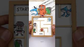 Italian Brainrot DIY Cardboard Smart Maze Game Challenge !! #maze #shortsvideo