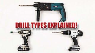 Impact Driver vs Combi Drill vs SDS Drill - what's the difference?