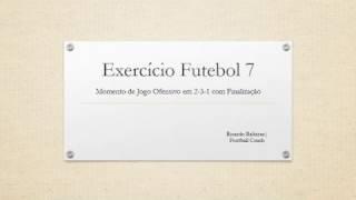 Exercicio Futebol 7 - Momento de Jogo Ofensivo em 2-3-1 com Finalização