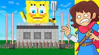 Cartoons vs Security House in Minecraft