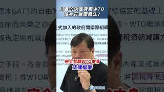 川普的決定背離WTO沒有符合國際法？