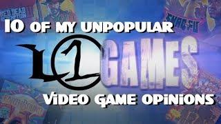 10 of my unpopular video game opinions