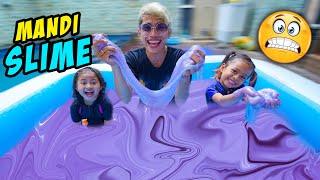 NYOBAIN MANDI DI KOLAM SLIME‼️ LENGKET SEMUA‼️