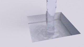 Blender particle fluid test