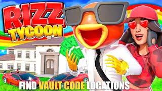 RIZZ TYCOON MAP FORTNITE CREATIVE - FIND VAULT CODE LOCATIONS