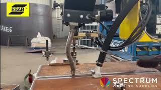 Rental DC1000 submerged arc welder column and boom for hire with ESAB OPC flux recovery system