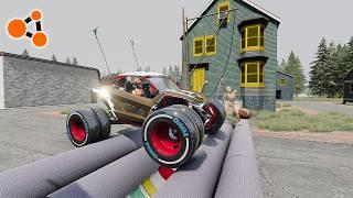 Cars VS Inverted Speedbumps  BeamNG.drive | Beamng Crashes TV