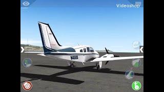 Beechcraft Baron 58 , Tutorial .. How to fly VFR with out using autopilot (X plane Global Mobile ).