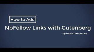 How to Add NoFollow Links with WordPress Gutenberg