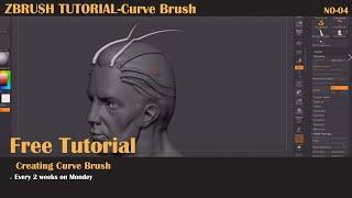 Free Zbrush Tutorial - Curve Brush